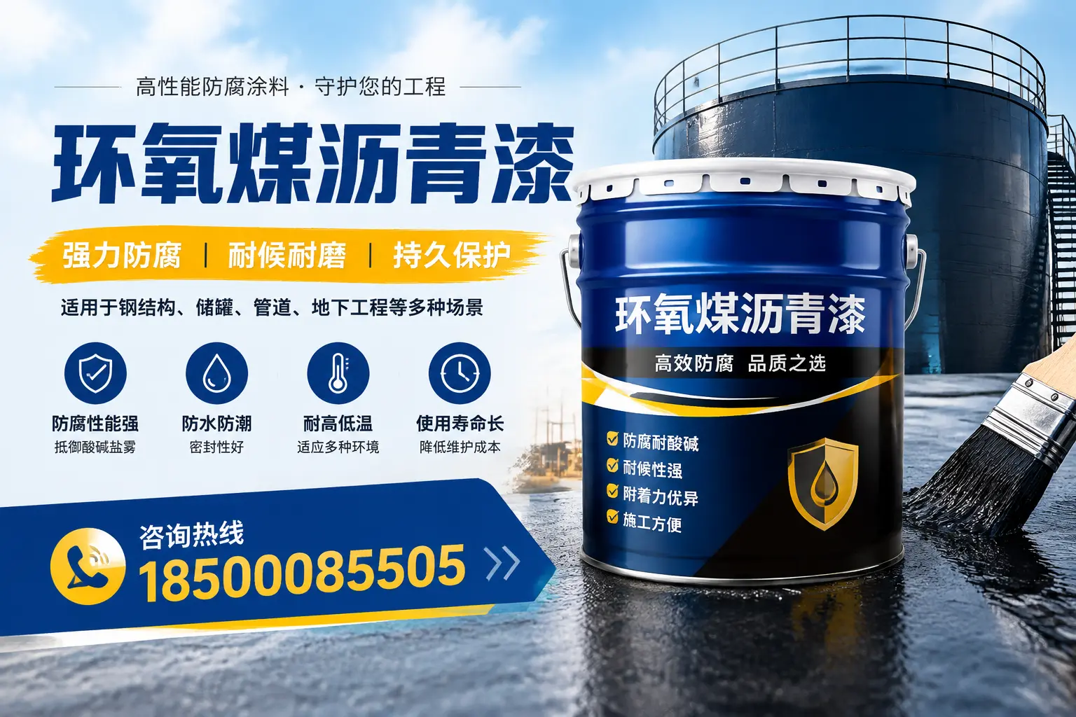 环氧煤沥青漆在工业中的应用,安远企业的选择